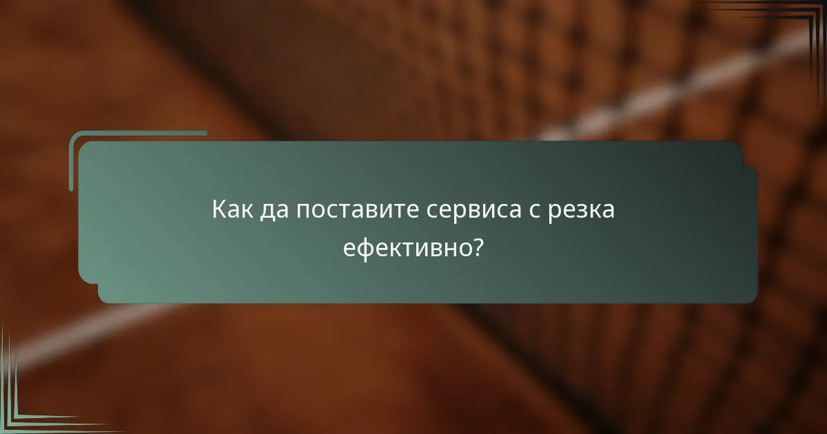 Как да поставите сервиса с резка ефективно?